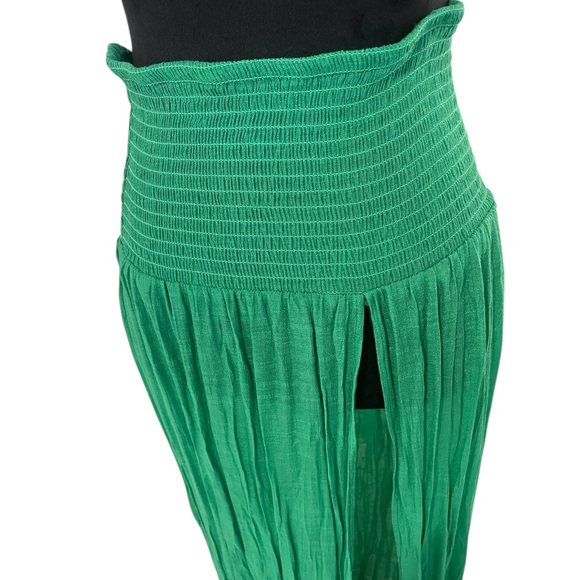 Green Swim Summer Beach Split Thigh Cover Up Skirt,dress - Picture 3 of 9